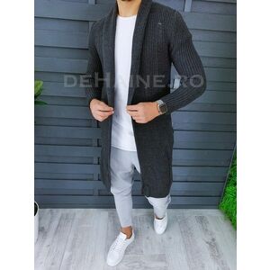 Cardigan barbati gri slim fit ZR T3641 97-5 /U imagine