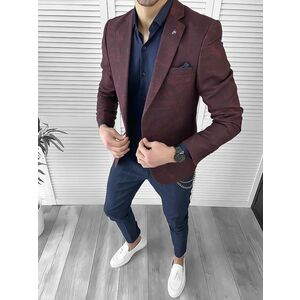 Sacou barbati slim fit grena 10117 P20-4.1 imagine