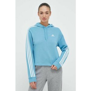 adidas hanorac de bumbac femei, cu glugă, cu imprimeu imagine