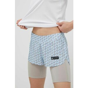 adidas Performance pantaloni scurți de alergare Marimekko Run Icons culoarea gri, modelator, medium waist imagine