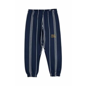 Mini Rodini pantaloni de trening din bumbac pentru copii culoarea albastru marin, modelator imagine