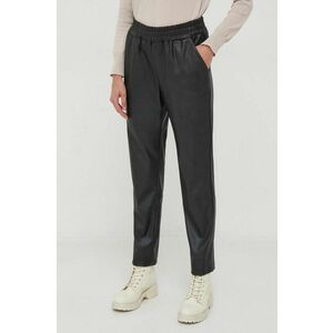 Artigli pantaloni femei, culoarea negru, drept, high waist imagine