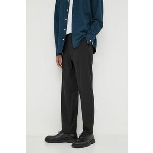 Marc O'Polo pantaloni din lana culoarea negru, cu fason chinos imagine