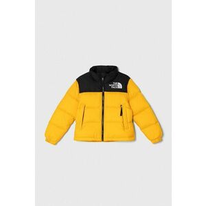 The North Face geaca de puf pentru copii 1996 RETRO NUPTSE JACKET culoarea galben imagine