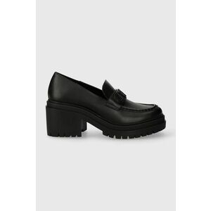 MICHAEL Michael Kors mocasini de piele Rocco femei, culoarea negru, cu platforma, 40H3RCMP1L imagine