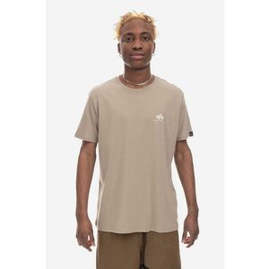 Alpha Industries tricou din bumbac Alpha Industries Basic T Small Logo 188505 679 culoarea bej, uni 188505.679-beige imagine