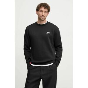 Alpha Industries bluză Basic Sweater Small Logo bărbați, culoarea negru, uni 188307.03-black imagine