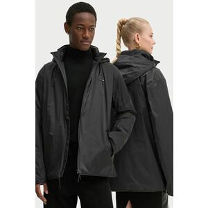 Rains geacă Padded Nylon Jacket culoarea negru, de tranziție, oversize 15470.BLACK-BLACK imagine