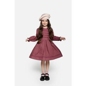 Coccodrillo rochie din bumbac culoarea bordo, mini, evazati imagine