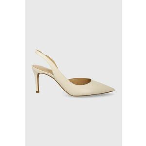 MICHAEL Michael Kors stilettos de piele Alina culoarea bej, 40R4HNMP1L imagine