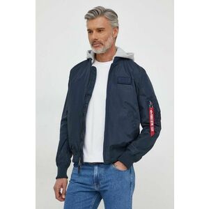 Alpha Industries geaca MA-1 TT Hood barbati, culoarea albastru marin, de tranzitie, 196108 imagine