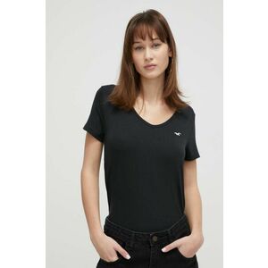 Hollister Co. tricou femei, culoarea negru imagine