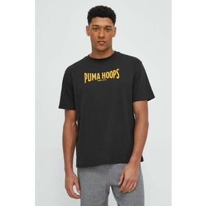 Puma tricou din bumbac bărbați, culoarea negru, cu imprimeu 624755 imagine