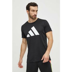 adidas Performance tricou de alergare Run It culoarea negru, cu imprimeu IL7235 imagine