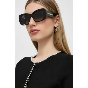 Burberry ochelari de soare femei, culoarea negru imagine