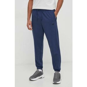 New Balance pantaloni de trening culoarea albastru marin, cu imprimeu imagine