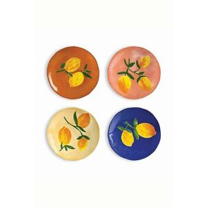 &k amsterdam un set de farfurii Lemon Full Colour 4-pack imagine