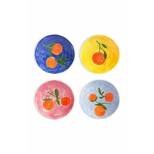 &k amsterdam un set de farfurii Orange Full Colour 4-pack imagine