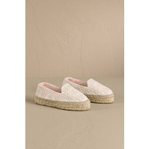 Manebi espadrile Double Sole Espadrilles culoarea bej, cu platforma, G 0.3 D0 imagine