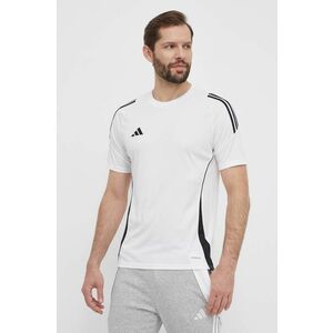 adidas Performance tricou de antrenament Tiro 24 culoarea alb, cu imprimeu, IS1019 imagine