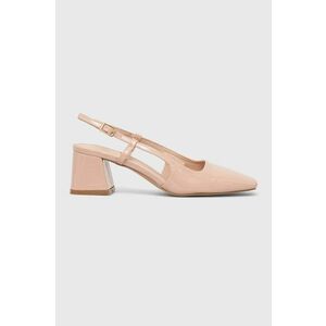 Answear Lab pumps culoarea bej, cu toc drept, cu toc deschis imagine