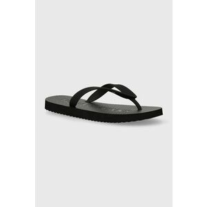 Tommy Jeans slapi TJW LOGO FLIP FLOP femei, culoarea negru, cu toc plat, EN0EN02447 imagine