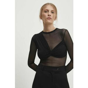 Answear Lab bluza femei, culoarea negru, neted imagine