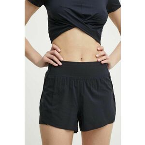 Under Armour pantaloni scurți de antrenament Flex culoarea negru, neted, high waist imagine