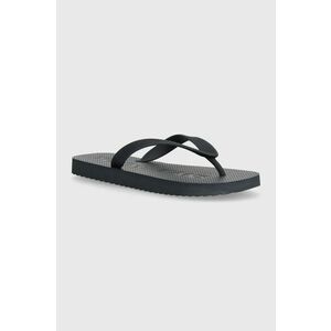 Tommy Jeans slapi TJW LOGO FLIP FLOP femei, culoarea albastru marin, cu toc plat, EN0EN02447 imagine