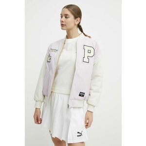 Puma geaca bomber cu doua fete PUMA X SOPHIA CHANG femei, culoarea roz, 624627 imagine