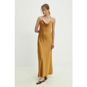 Answear Lab rochie culoarea auriu, maxi, drept imagine