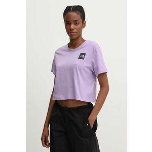 The North Face tricou din bumbac femei, culoarea violet, NF0A87NBQZI1 imagine