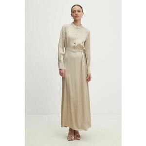 Answear Lab rochie culoarea bej, maxi, drept imagine