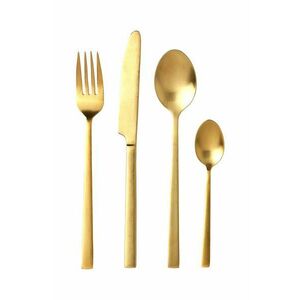 Bitz set de tacâmuri pentru 4 persoane Mat Gold 16-pack imagine