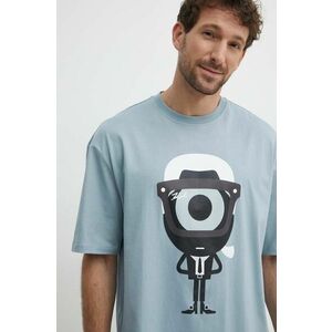 Karl Lagerfeld tricou din bumbac Dour Darcel X Karl barbati, cu imprimeu, 542270.755098 imagine