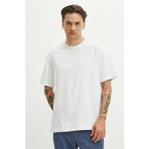 Medicine tricou din bumbac barbati, culoarea alb, neted imagine