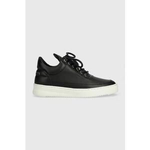 Filling Pieces sneakers din piele întoarsă Low top Bianco Perforated culoarea negru, 10128821861. imagine