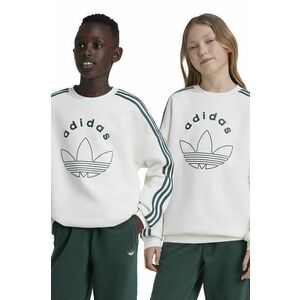 adidas Originals bluza copii CREW culoarea alb, cu imprimeu, JE0513 imagine