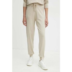 Max Mara Leisure pantaloni de trening culoarea bej, neted, 2426336028600 imagine