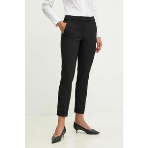 MAX&Co. pantaloni femei, culoarea negru, drept, medium waist, 2428136014200 imagine