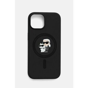 Karl Lagerfeld Husă pentru telefon iPhone 15 / 14 / 13 6.1 culoarea negru, KLHMP15SSCMKCRHK imagine