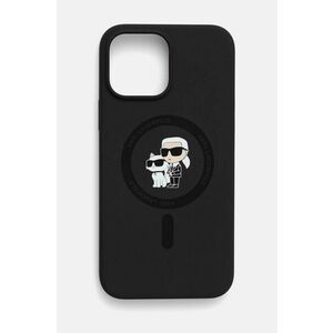 Karl Lagerfeld carcasa de telefon iPhone 13 Pro Max 6.7 culoarea negru, KLHMP13XSCMKCRHK imagine