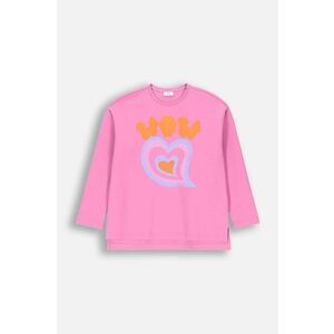 Coccodrillo longsleeve copii culoarea roz, EVERYDAY GIRL imagine