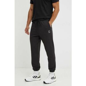 Puma pantaloni de trening din bumbac culoarea negru, neted, 627595 imagine