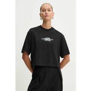 Karl Lagerfeld Jeans tricou din bumbac femei, culoarea negru, 246J1700 imagine