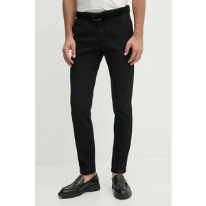 BOSS pantaloni barbati, culoarea negru, mulata, 50485788 imagine