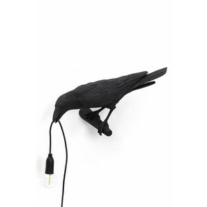 Seletti lampă de perete Bird Lamp Black Looking Left imagine