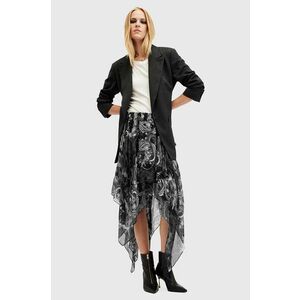 AllSaints fusta POLLY SKIRT culoarea negru, midi, evazati, W011RB imagine