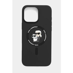 Karl Lagerfeld etui pentru telefon iPhone 16 Pro Max 6.9 culoarea negru, KLHMP16XSCMKCRHK imagine