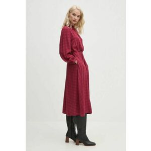 Pepe Jeans rochie OMERA culoarea rosu, midi, evazati, PL953600 imagine